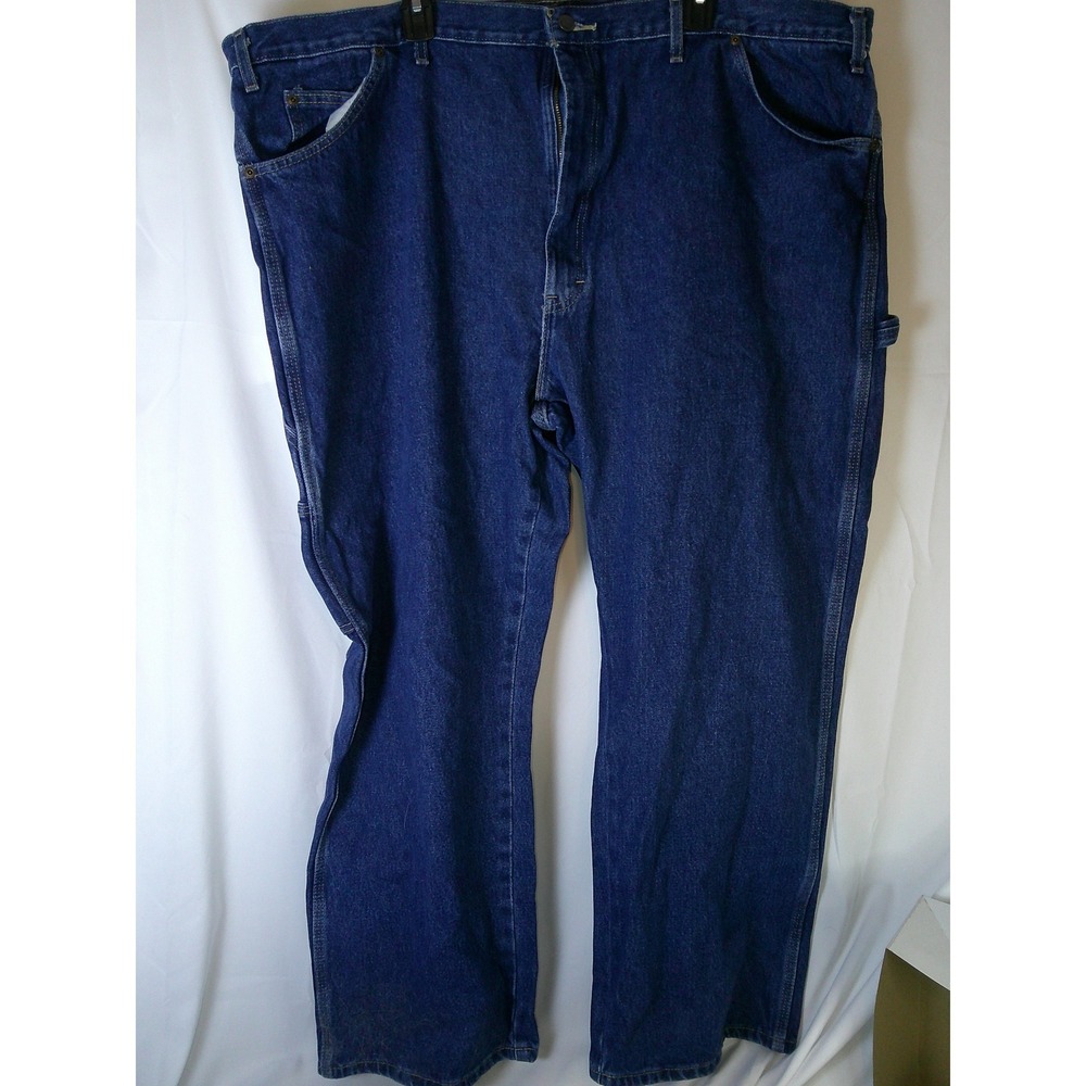 Dickies Mens Carpenter Jeans Loose Fit Indigo Blue Denim Work Pant 48x30 NWT $60